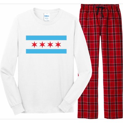 Chicago Flag Long Sleeve Pajama Set