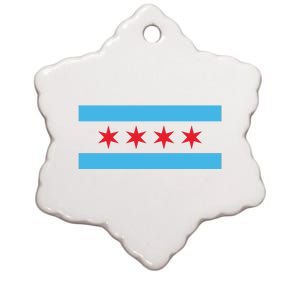 Chicago Flag Ceramic Star Ornament