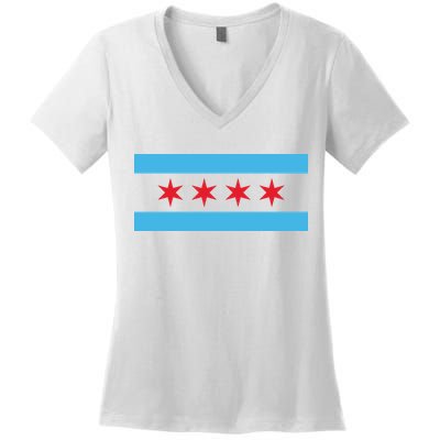 Chicago Flag Women's V-Neck T-Shirt