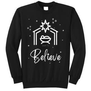 Christian Family Christmas S Nativity Believe Sweatshirt