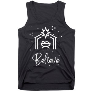 Christian Family Christmas S Nativity Believe Tank Top