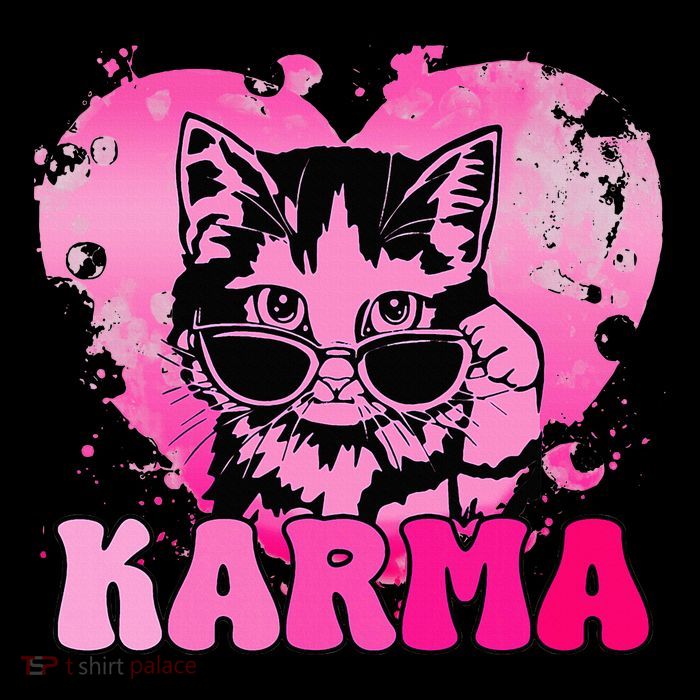 Cute Funny Cat Lover Heart Shape Karma Button