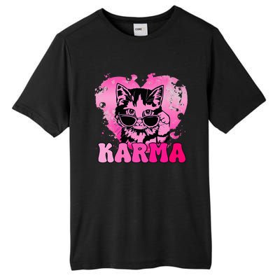 Cute Funny Cat Lover Heart Shape Karma Tall Fusion ChromaSoft Performance T-Shirt