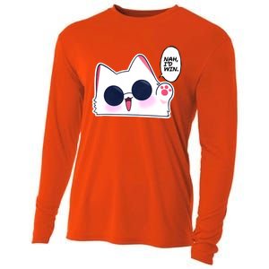 Cute Funny Cat Funny Anime Meme Nah ID Win Gojo Cat Cooling Performance Long Sleeve Crew