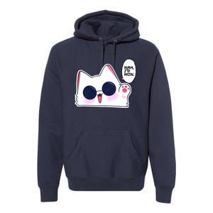 Cute Funny Cat Funny Anime Meme Nah ID Win Gojo Cat Premium Hoodie