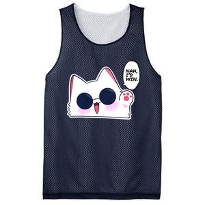 Cute Funny Cat Funny Anime Meme Nah ID Win Gojo Cat Mesh Reversible Basketball Jersey Tank