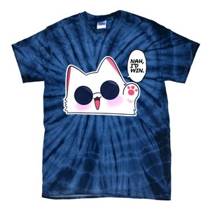 Cute Funny Cat Funny Anime Meme Nah ID Win Gojo Cat Tie-Dye T-Shirt