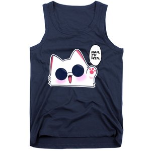 Cute Funny Cat Funny Anime Meme Nah ID Win Gojo Cat Tank Top