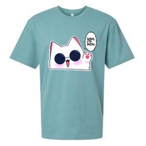 Cute Funny Cat Funny Anime Meme Nah ID Win Gojo Cat Sueded Cloud Jersey T-Shirt