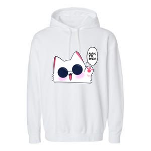 Cute Funny Cat Funny Anime Meme Nah ID Win Gojo Cat Garment-Dyed Fleece Hoodie