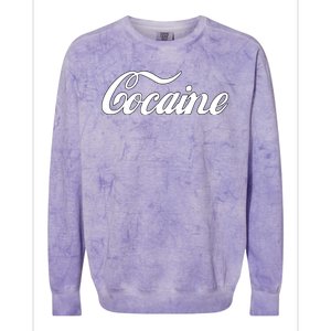 Cocaine Funny Colorblast Crewneck Sweatshirt