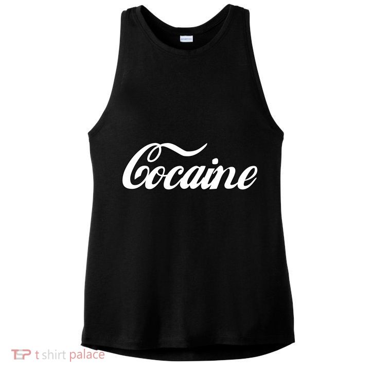 Cocaine Funny Ladies PosiCharge Tri-Blend Wicking Tank