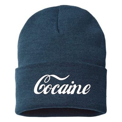 Cocaine Funny Sustainable Knit Beanie