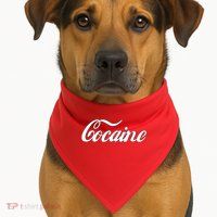 Cocaine Funny USA-Made Doggie Bandana