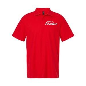 Cocaine Funny Softstyle Adult Sport Polo