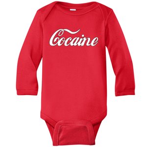 Cocaine Funny Baby Long Sleeve Bodysuit