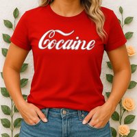 Cocaine Funny Womens T-Shirt