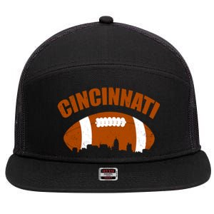 Cincinnati Football 7 Panel Mesh Trucker Snapback Hat