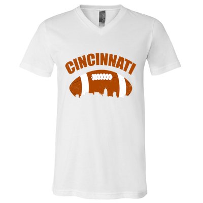 Cincinnati Football V-Neck T-Shirt