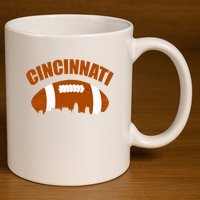 Cincinnati Football 11oz C Handle Ceramic Mug