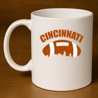 Cincinnati Football 11oz C Handle Ceramic Mug