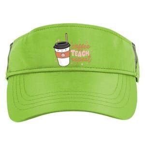 Cute Funny Coffee Teach Repeat Teacher Life Coffee Lover Adult Drive Performance Visor