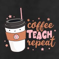 Cute Funny Coffee Teach Repeat Teacher Life Coffee Lover Adult Drive Performance Visor