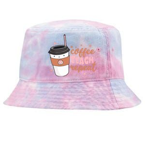 Cute Funny Coffee Teach Repeat Teacher Life Coffee Lover Tie-Dyed Bucket Hat