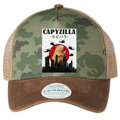 Capybara Funny Capybara Rodent Capyzilla Funny Legacy Tie Dye Trucker Hat