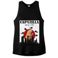 Capybara Funny Capybara Rodent Capyzilla Funny Ladies PosiCharge Tri-Blend Wicking Tank