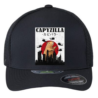Capybara Funny Capybara Rodent Capyzilla Funny Flexfit Unipanel Trucker Cap
