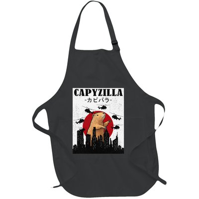 Capybara Funny Capybara Rodent Capyzilla Funny Full-Length Apron With Pockets