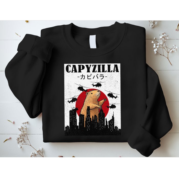 Capybara Funny Capybara Rodent Capyzilla Funny Sweatshirt