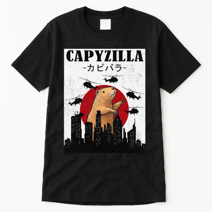 Capybara Funny Capybara Rodent Capyzilla Funny Tall T-Shirt