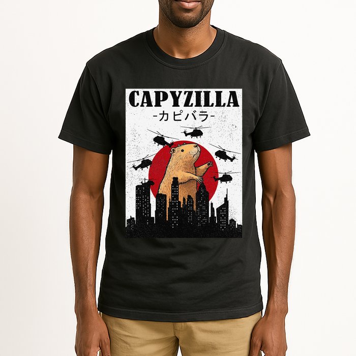 Capybara Funny Capybara Rodent Capyzilla Funny Tall T-Shirt