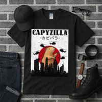 Capybara Funny Capybara Rodent Capyzilla Funny Tall T-Shirt