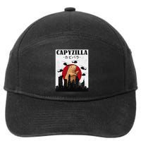Capybara Funny Capybara Rodent Capyzilla Funny 7-Panel Snapback Hat