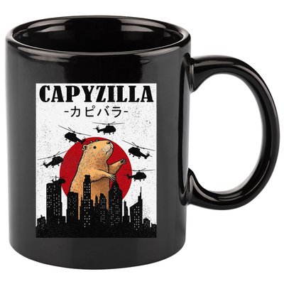 Capybara Funny Capybara Rodent Capyzilla Funny 11oz C Handle Ceramic Mug