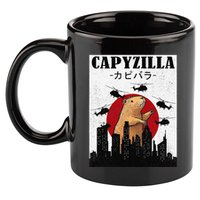 Capybara Funny Capybara Rodent Capyzilla Funny 11oz C Handle Ceramic Mug