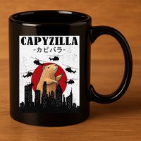 Capybara Funny Capybara Rodent Capyzilla Funny 11oz C Handle Ceramic Mug