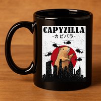 Capybara Funny Capybara Rodent Capyzilla Funny 11oz C Handle Ceramic Mug