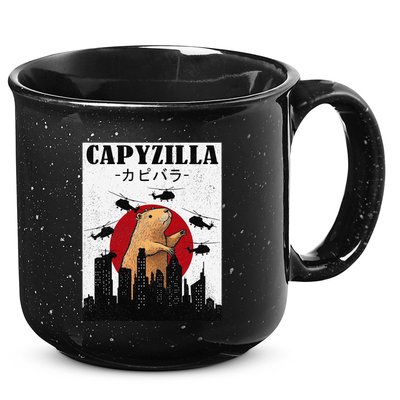 Capybara Funny Capybara Rodent Capyzilla Funny 15oz Campfire Ceramic Mug