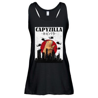 Capybara Funny Capybara Rodent Capyzilla Funny Ladies Essential Flowy Tank