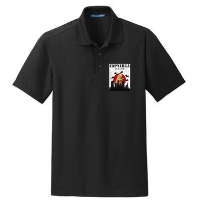 Capybara Funny Capybara Rodent Capyzilla Funny Dry Zone Grid Polo