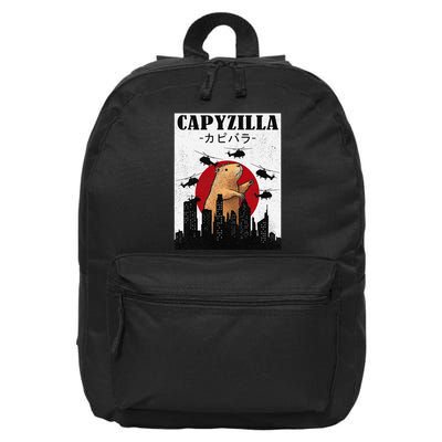 Capybara Funny Capybara Rodent Capyzilla Funny 16 in Basic Backpack