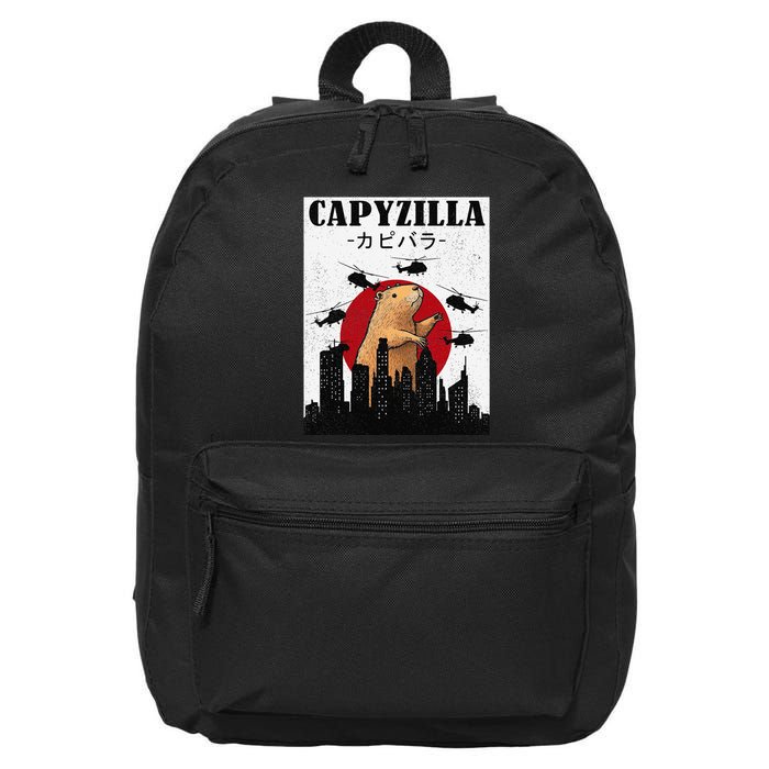 Capybara Funny Capybara Rodent Capyzilla Funny 16 in Basic Backpack
