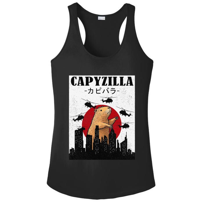 Capybara Funny Capybara Rodent Capyzilla Funny Ladies PosiCharge Competitor Racerback Tank