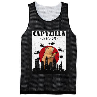 Capybara Funny Capybara Rodent Capyzilla Funny Mesh Reversible Basketball Jersey Tank