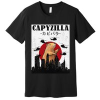 Capybara Funny Capybara Rodent Capyzilla Funny Premium T-Shirt