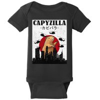 Capybara Funny Capybara Rodent Capyzilla Funny Baby Bodysuit
